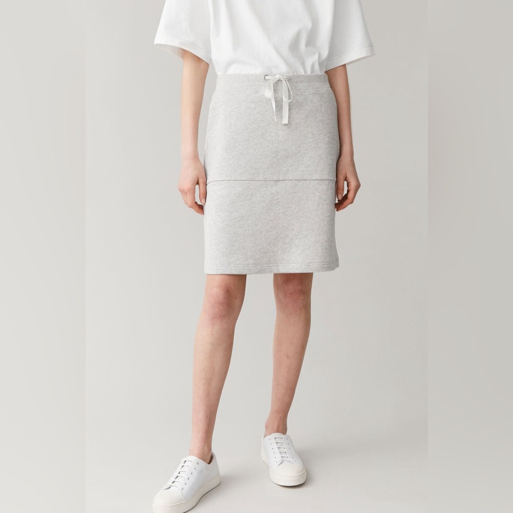 COS Organic Cotton Drawstring Skirt